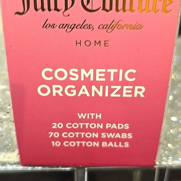 Juicy Couture Home Glitter Infused Cosmetic Organizer w/Cotton Products - Picture 7 of 8